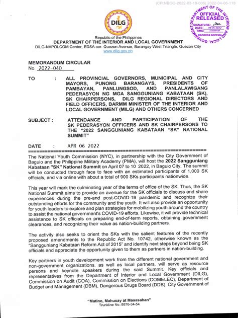 subaybayan dilg|MEMORANDUM CIRCULAR No. FOR : ALL PROVINCIAL .